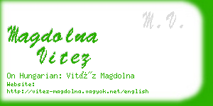 magdolna vitez business card
